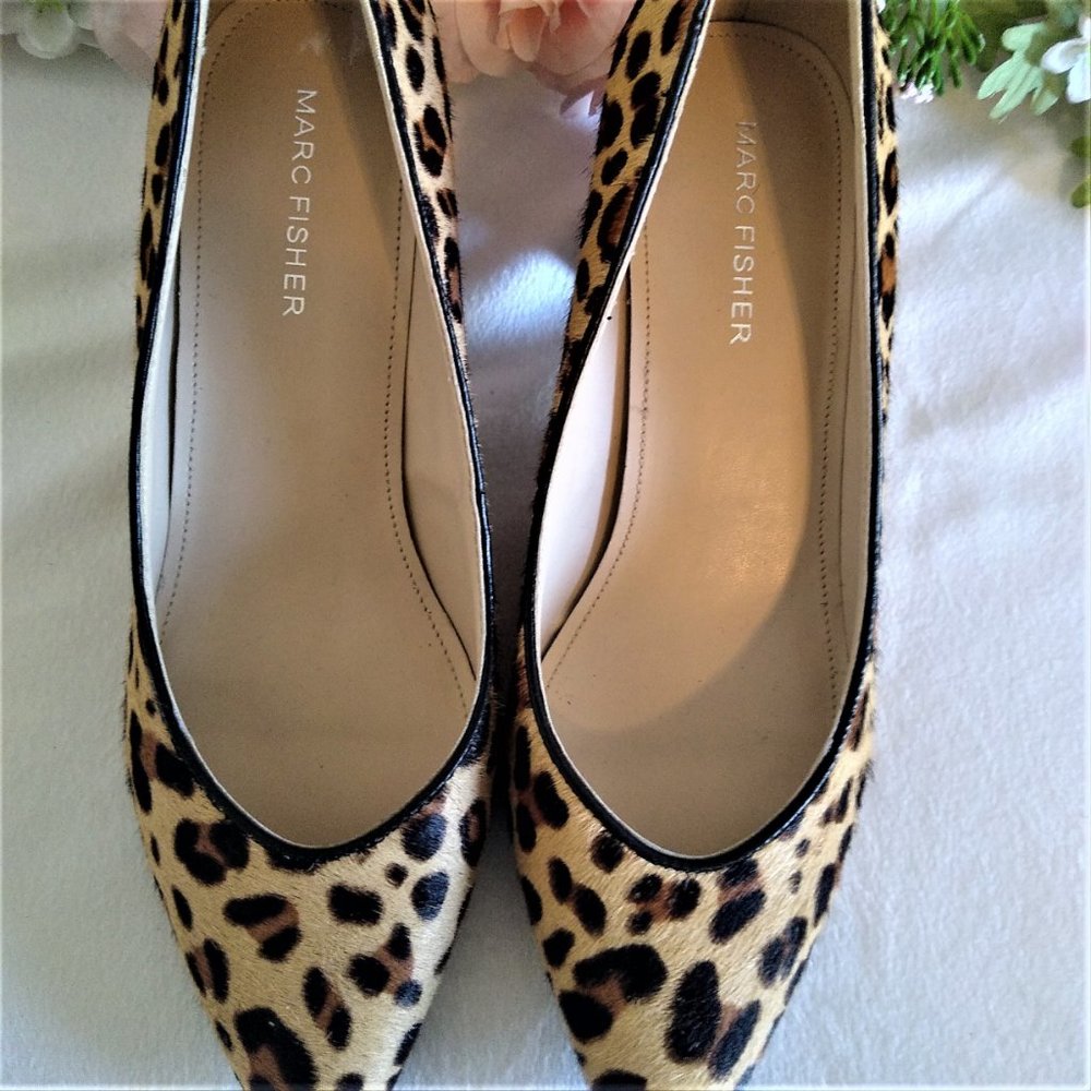 Marc Fisher Leopard Pointed Toe Pumps - NWOT 6 & 9 - Picture 4 of 6